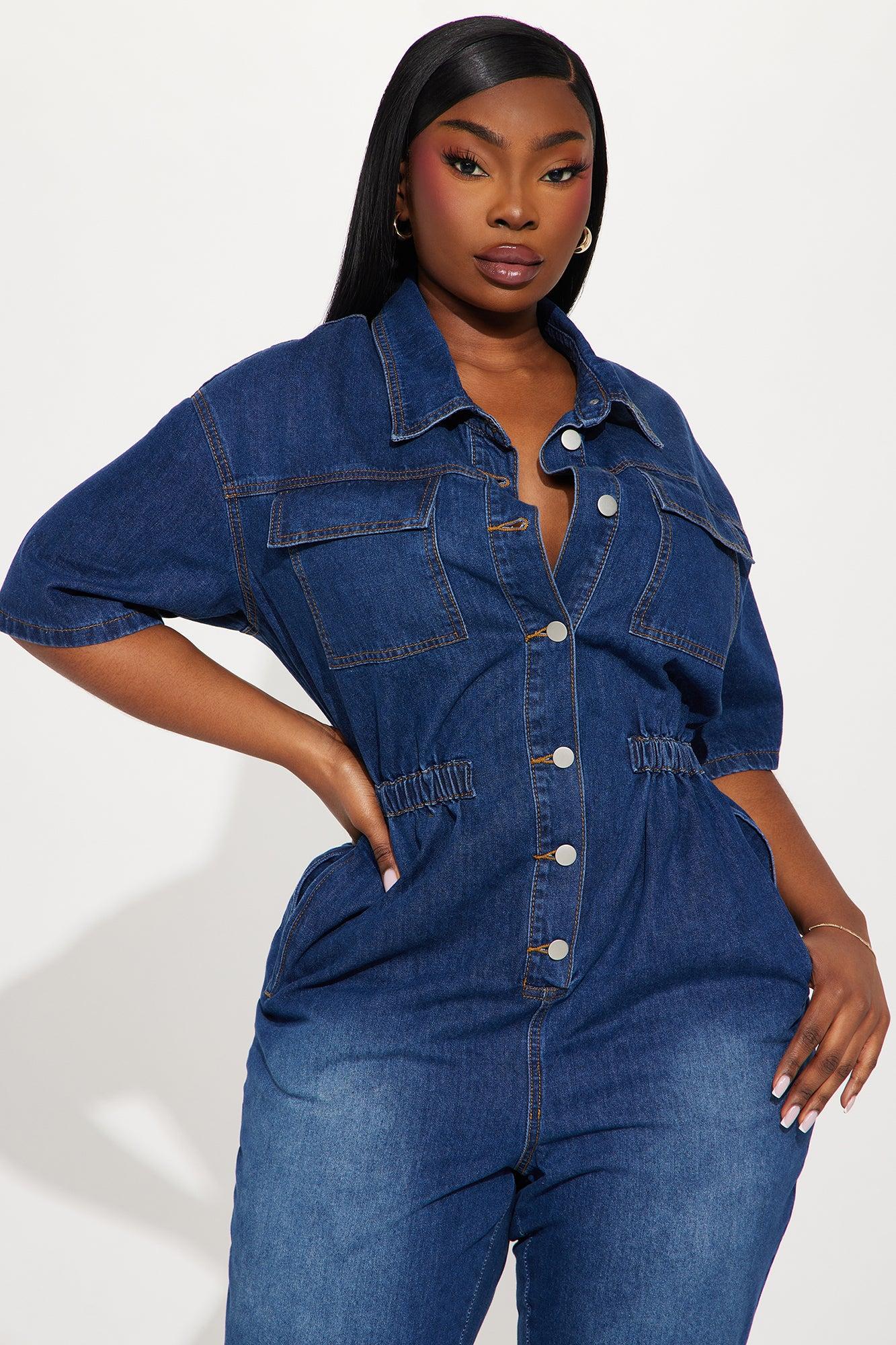 Searching For Your Love Denim Jumpsuit - Medium Wash Product Image