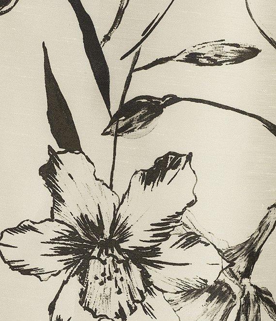 Caroline Rose Garden Glamour Floral Print Round Neck 3/4 Sleeve A-Line Dress Product Image