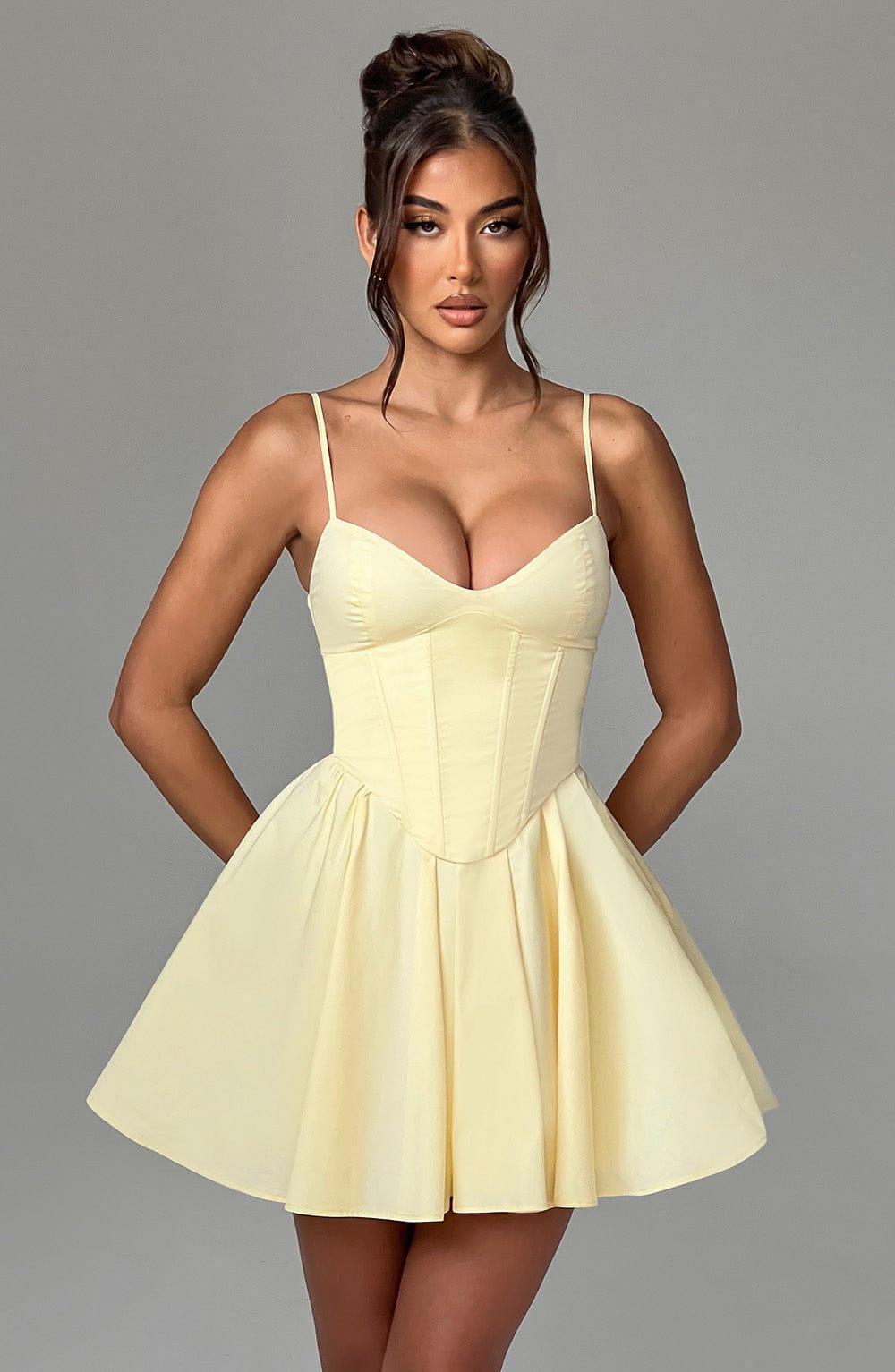 Analeigh Mini Dress - Lemon Product Image