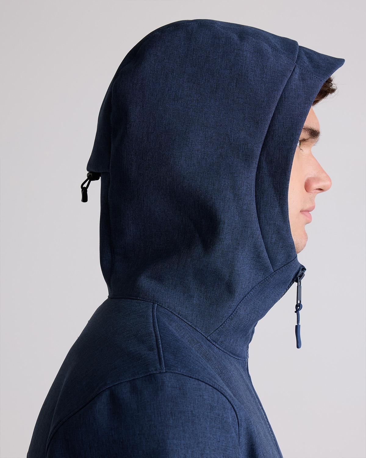 Quince | Men's Softshell Fleece-Lined Full-Zip Hooded Jacket Size XL, Recycled Polyester Product Image