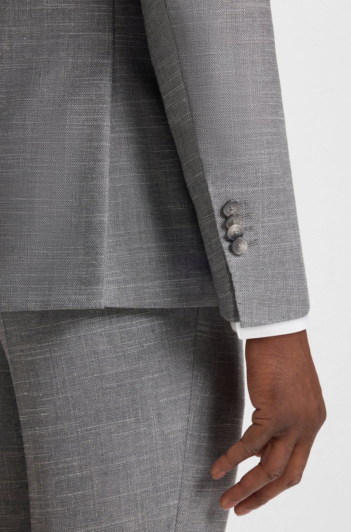 Slim-fit suit jacket in patterned stretch fabric Product Image