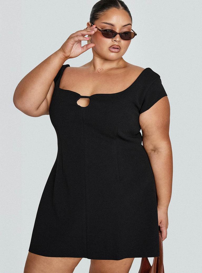 Sylvette Mini Dress Black Curve Product Image