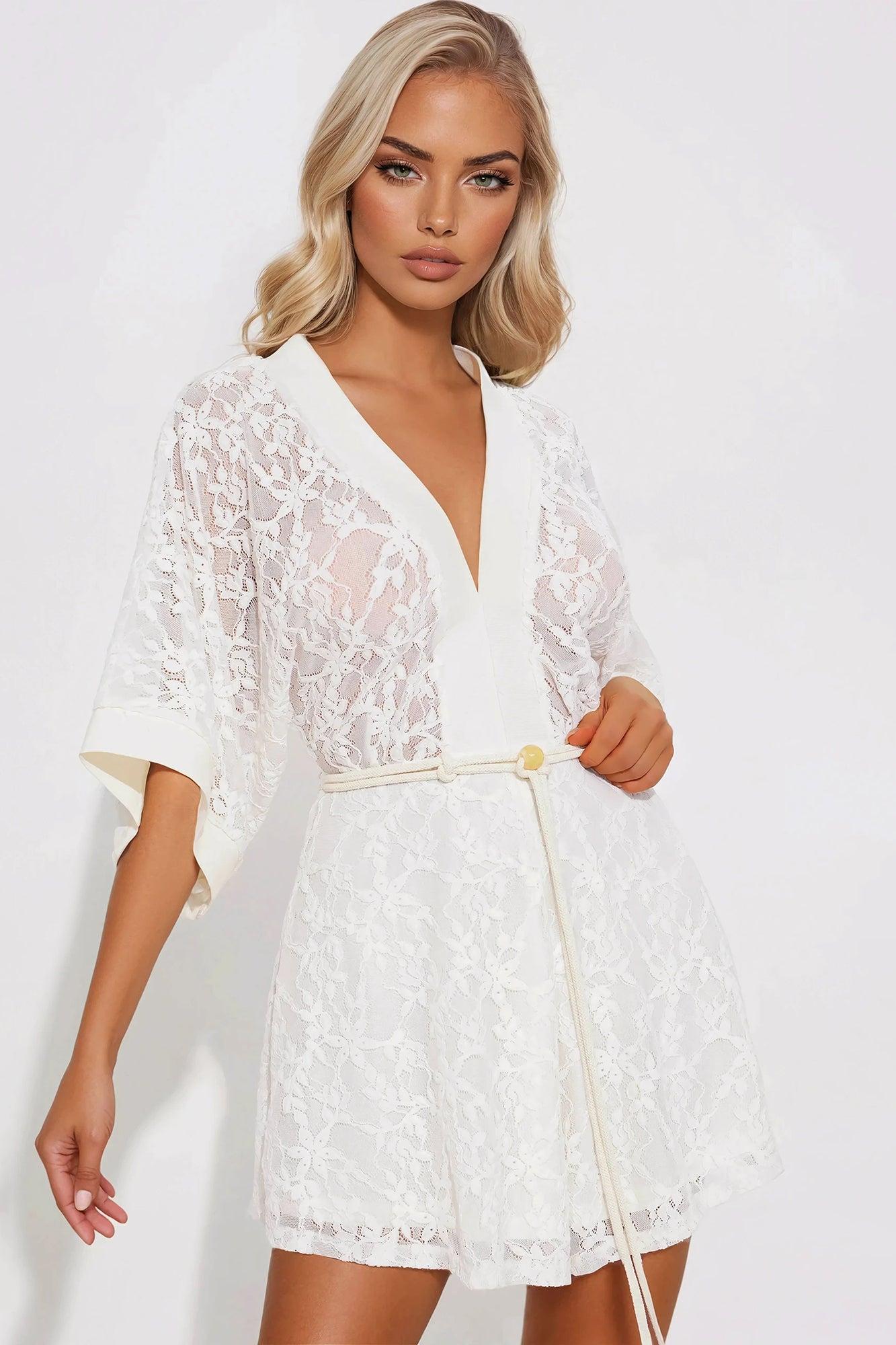 Rose All Day Romper - Cream Product Image