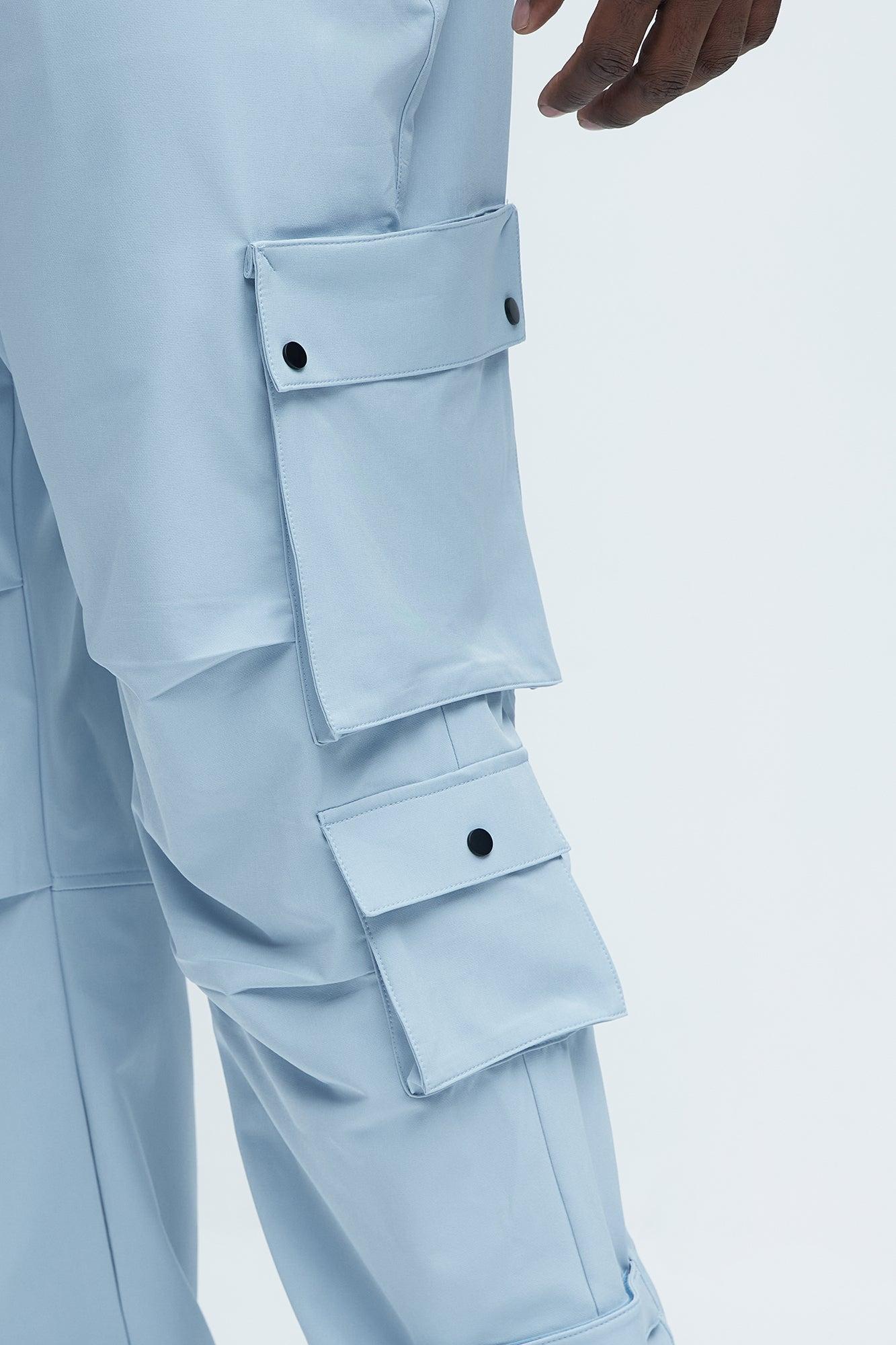 Nylon Utility Cargo Jogger - Light Blue Product Image