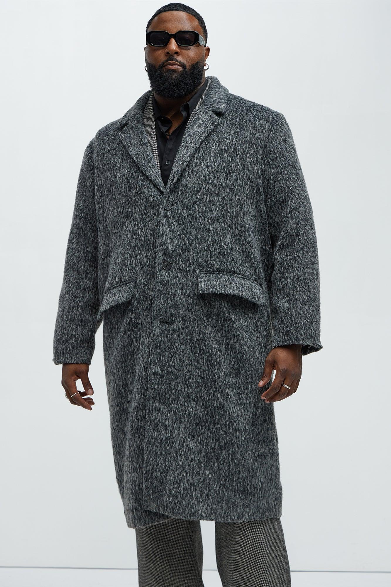Been A Year Mohair Relaxed Long Coat - Black Product Image