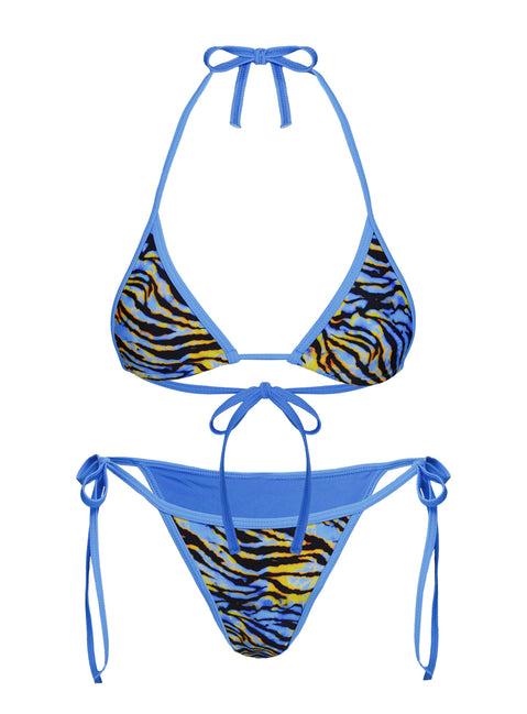 Beasley Tie Side Bikini Bottoms Blue Zebra Product Image