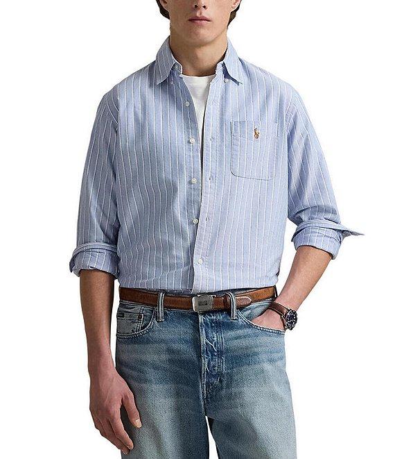 Polo Ralph Lauren Classic Fit Stripe Oxford Long Sleeve Woven Shirt Product Image