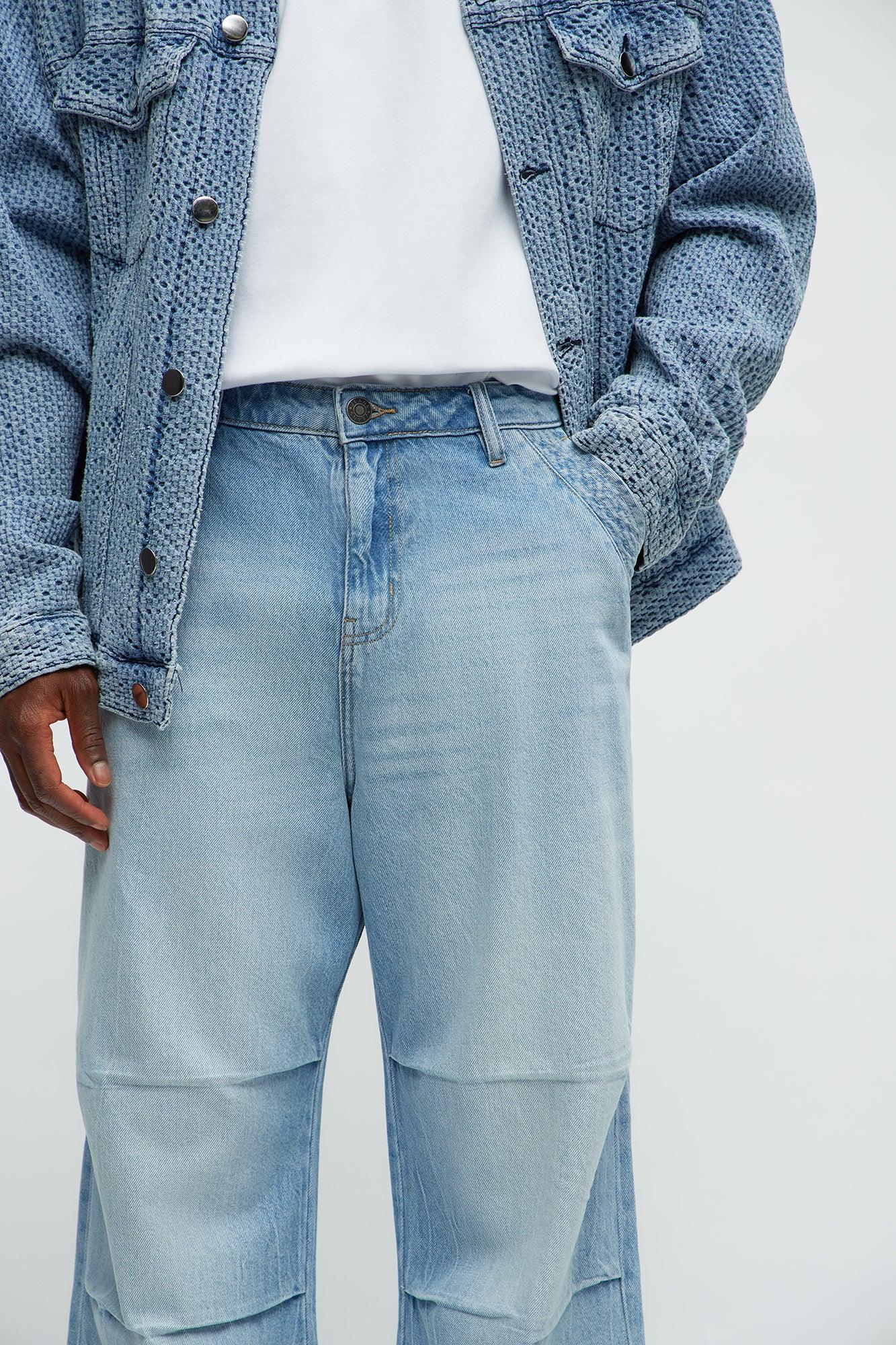 Seen Clean Baggy  Jeans - Light Blue Wash Product Image