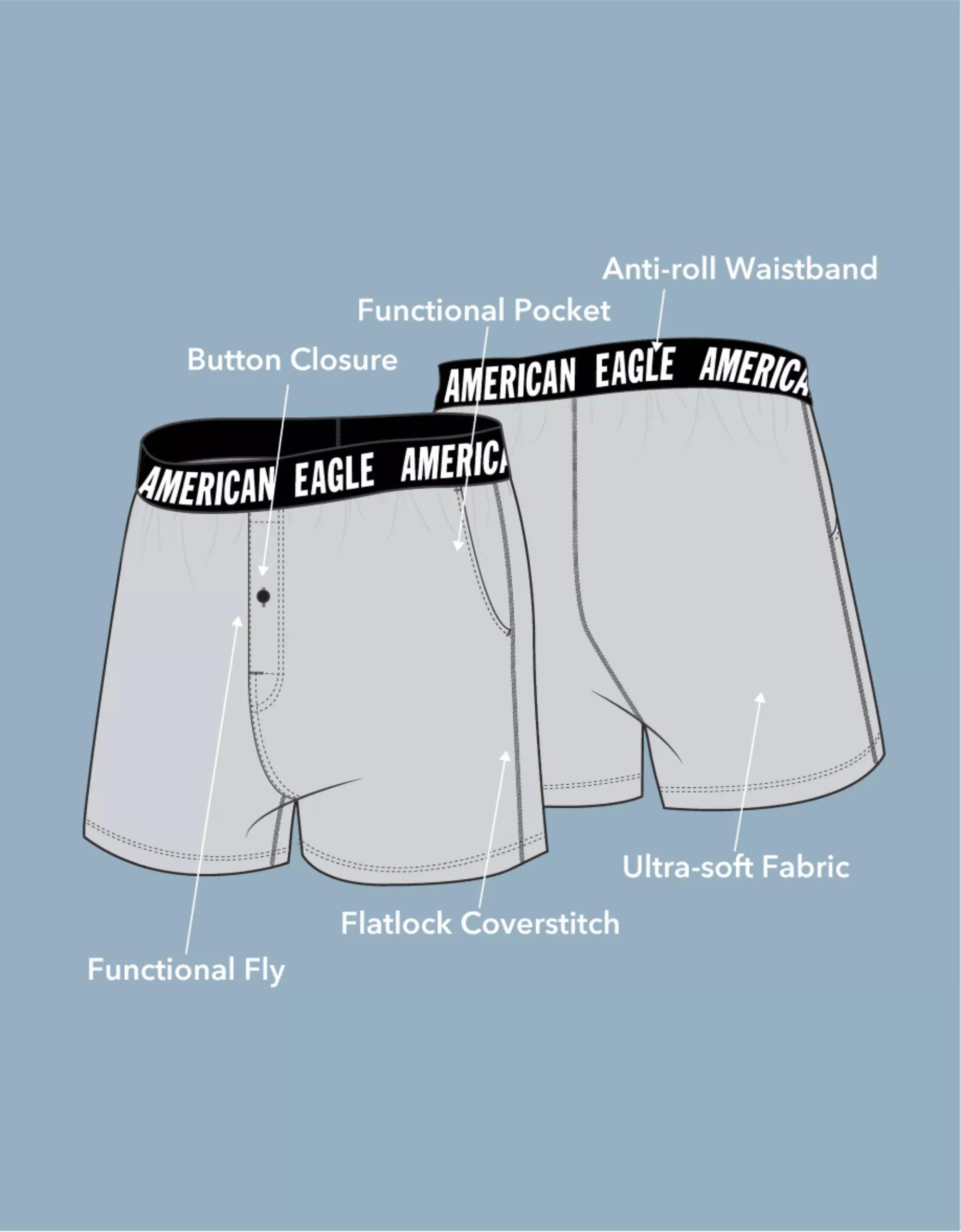 AEO Men's Patchwork Design Ultra Soft Pocket Boxer Short Men's Product Image
