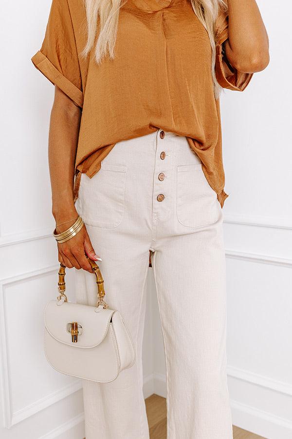 The Adele High Waist Jean In Cream Product Image