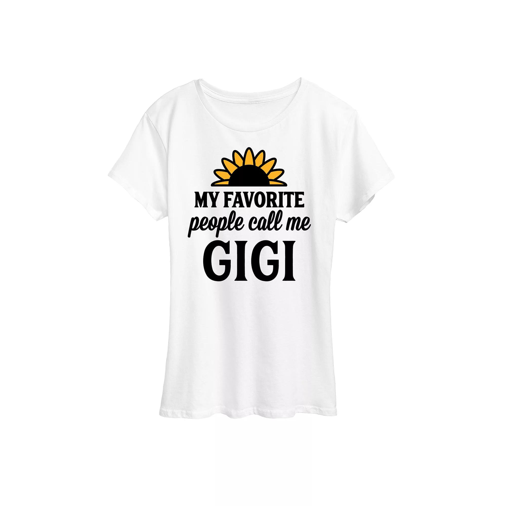 Women's Favorite People Call Me Gigi Graphic Tee,  Product Image