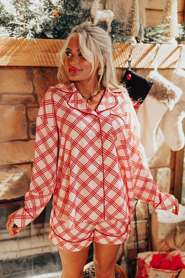 Peaceful Pause Pajama Top In Pink Product Image