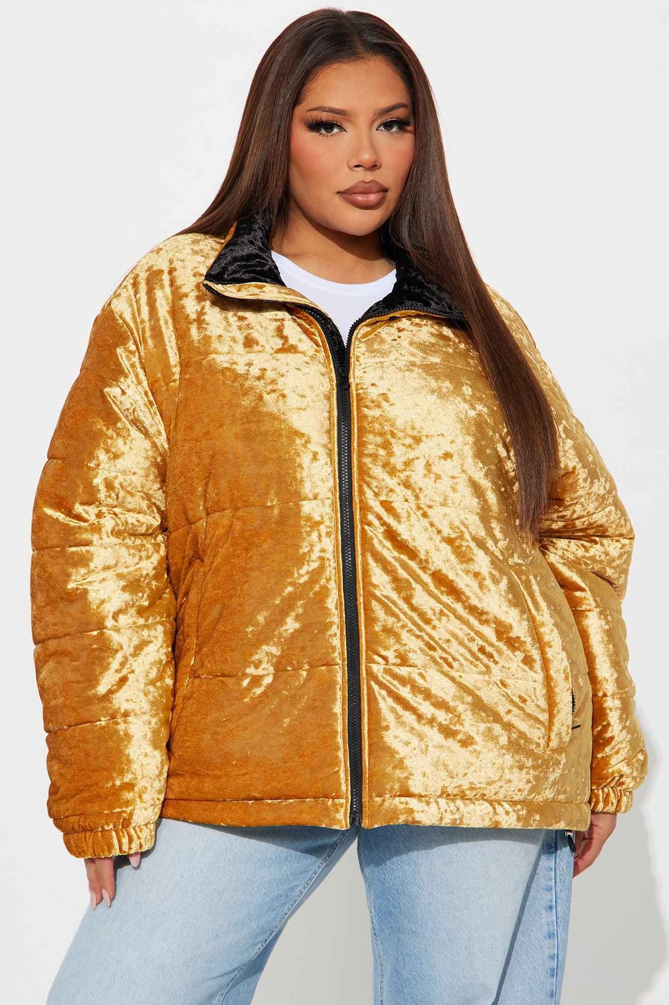 Jasmine Puffer Jacket - Gold Female Product Image