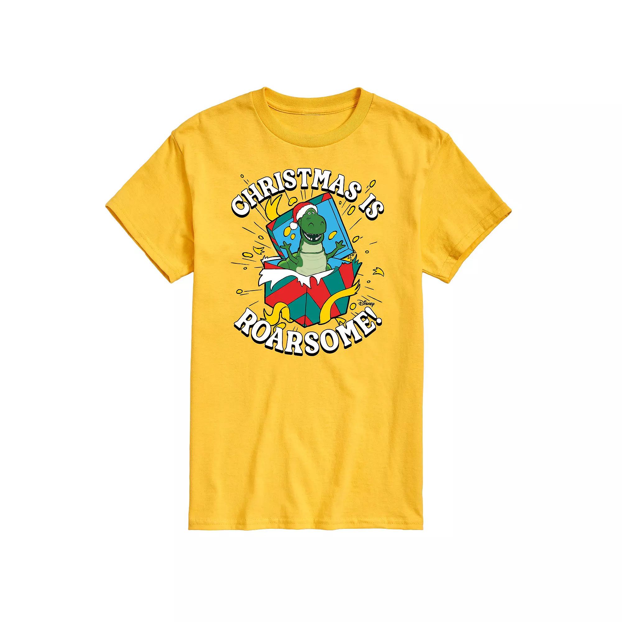 Disney / Pixar's Toy Story 4 Rex Men's Christmas Is Roarsome Graphic Tee,  Product Image