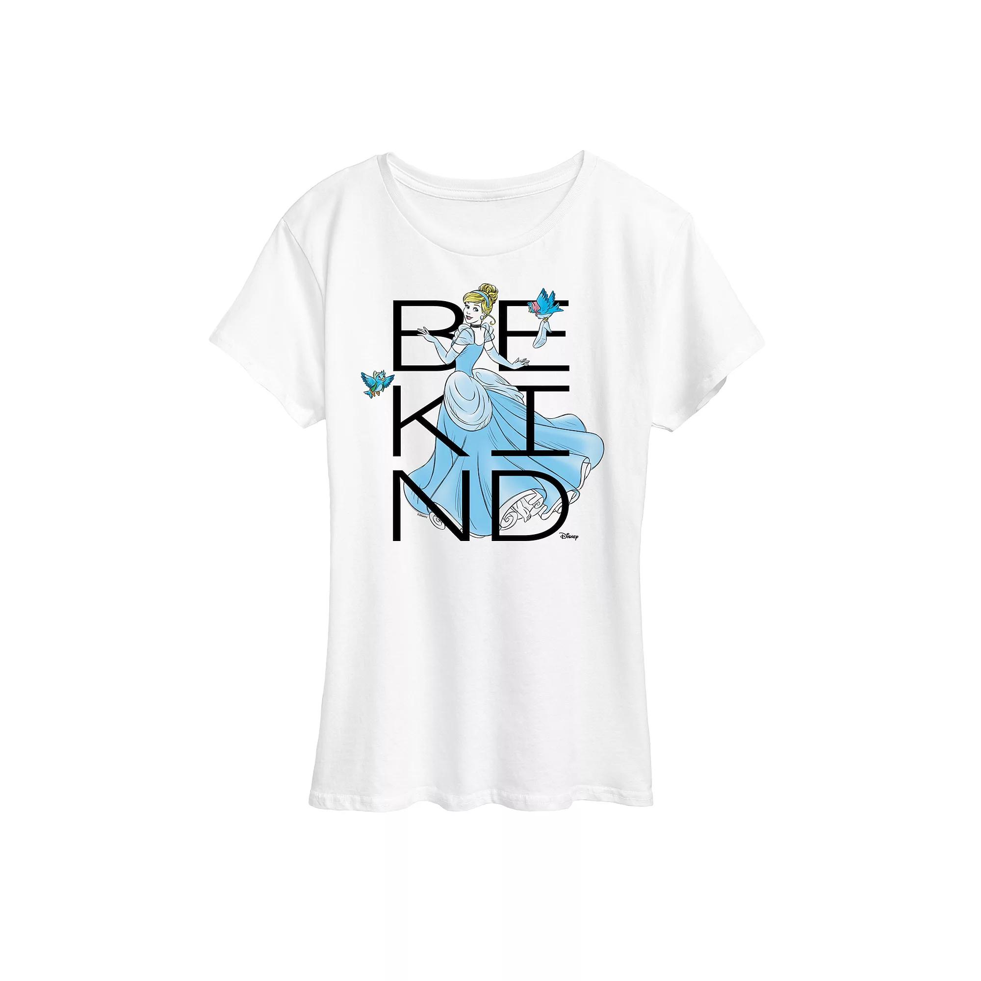 Disney Princess Cinderella Women's Be Kind Graphic Tee,  Product Image