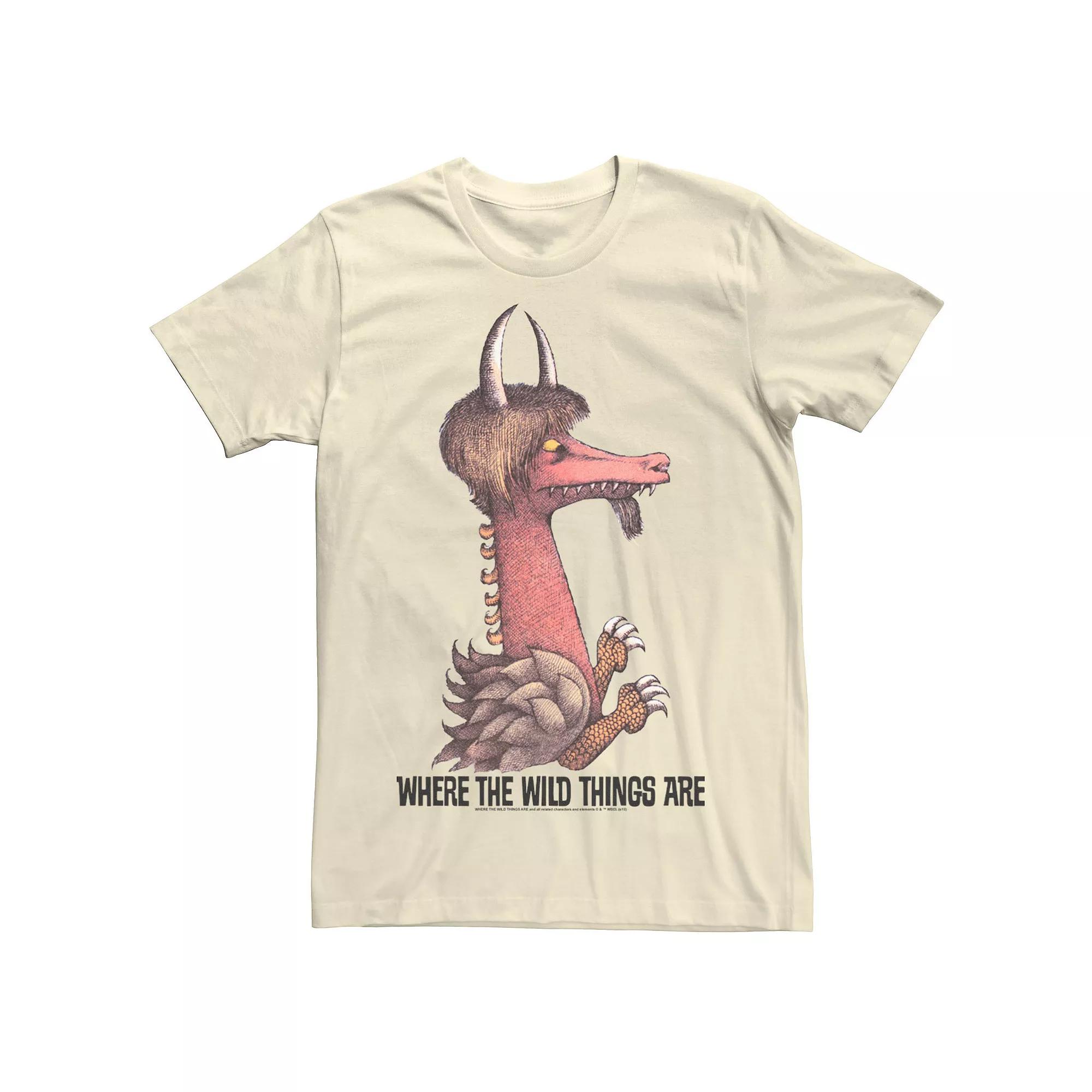 Men's Where The Wild Things Are Long Neck Monster Portrait Tee,  Product Image
