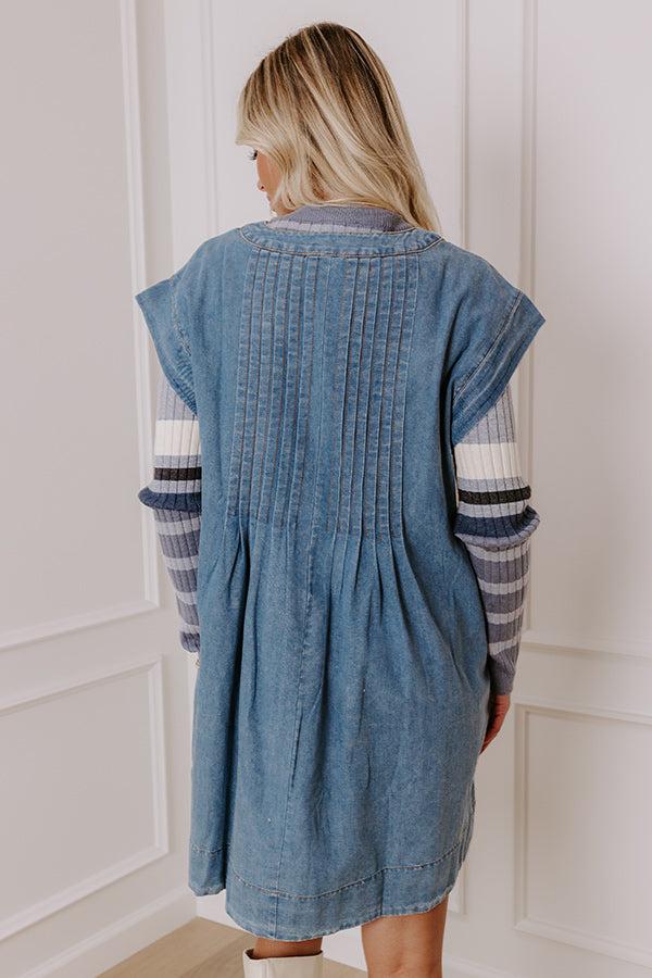 Small Town Cafe Chambray Mini Dress Product Image