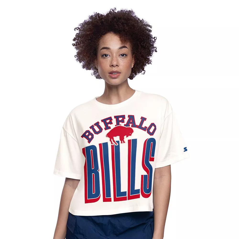 Womens Starter Buffalo Bills Throwback Play the Ball Boxy Cropped T-Shirt Product Image