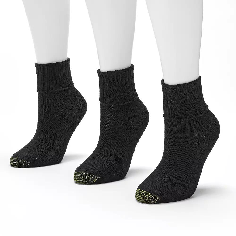Women's GOLDTOE® 3-pack Bermuda Turn Cuff Socks,  Product Image