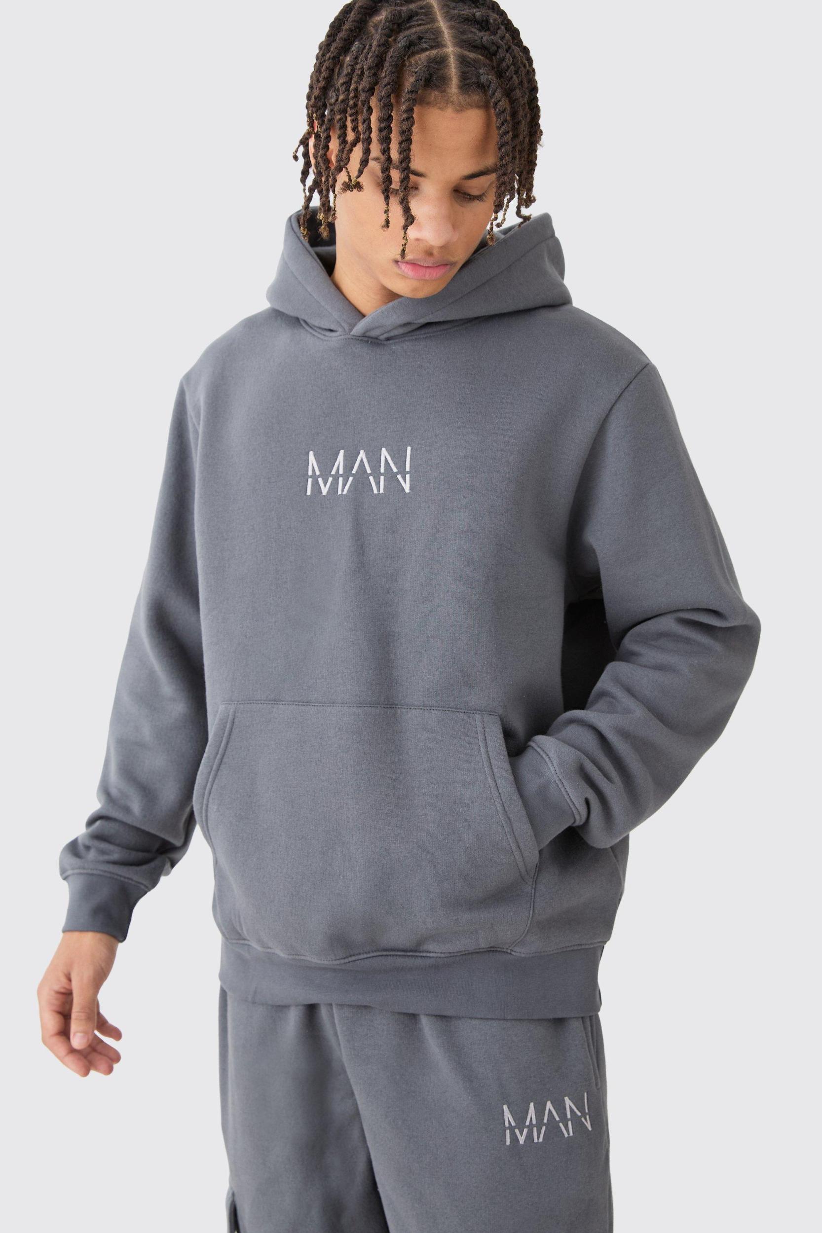 Regular Fit Man Hooded Cargo Tracksuit | boohooMAN USA Product Image