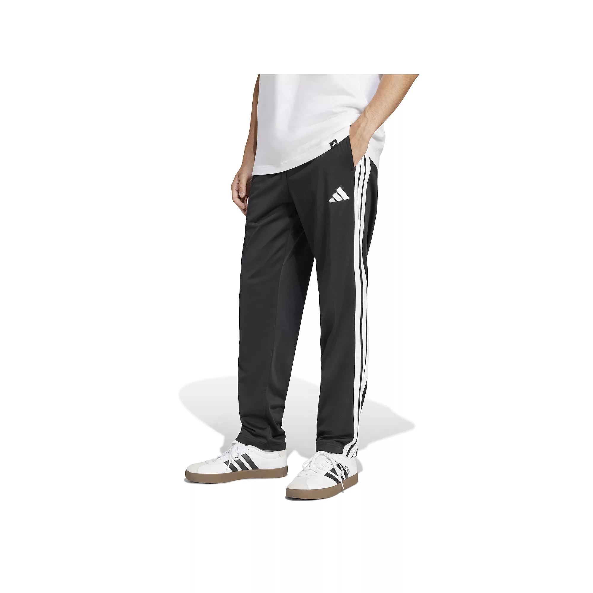 Big & Tall adidas 3-Stripes Tricot Open Hem Track Pants, Men's,  Product Image