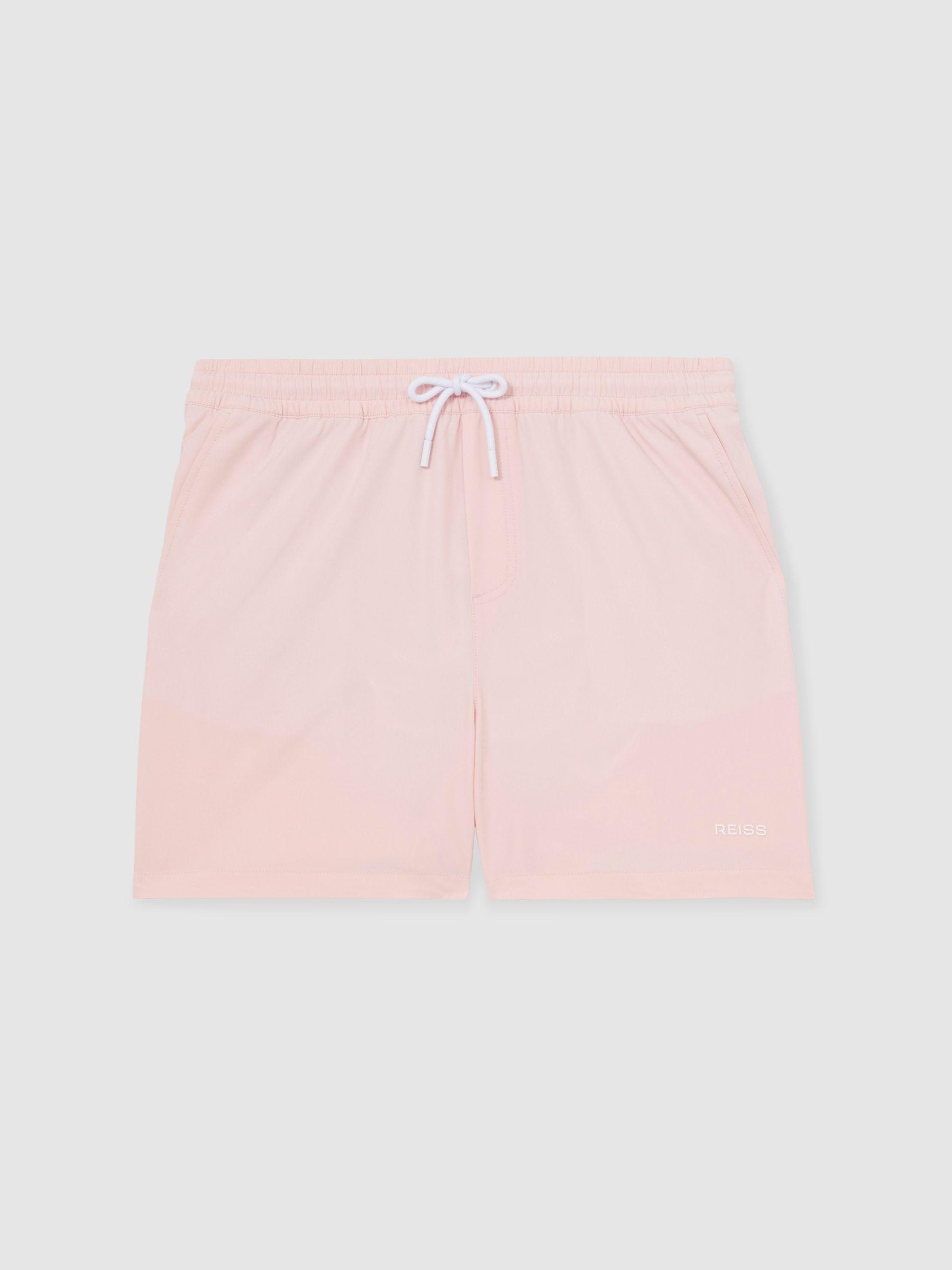 Logo Print Swim Shorts in Pink Product Image