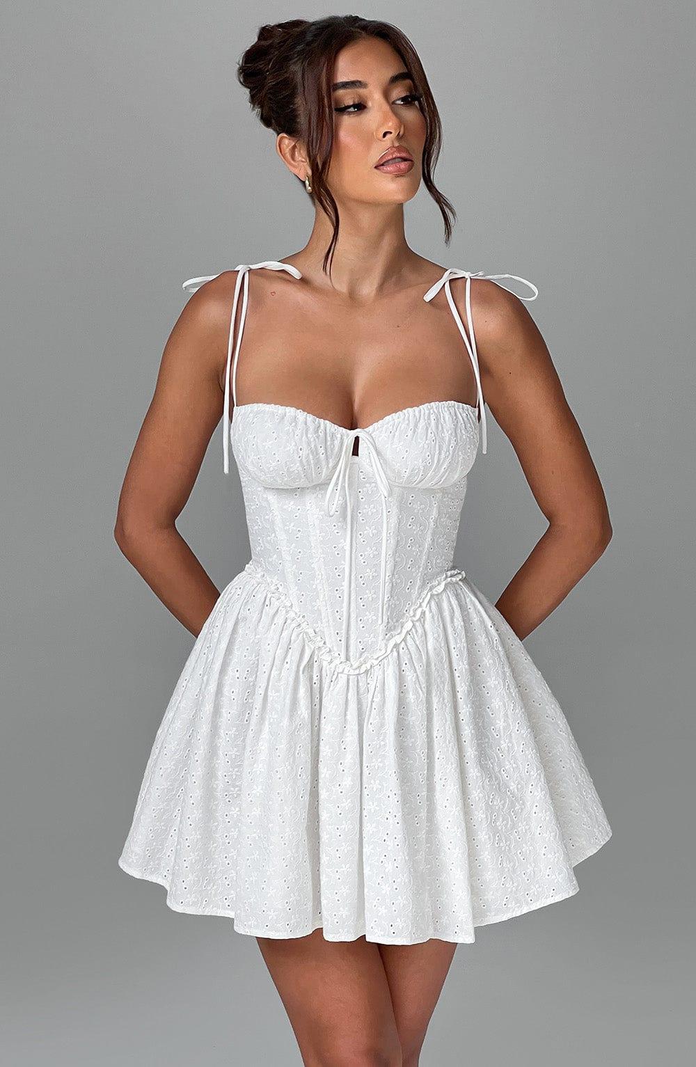 Phoebe Mini Dress - Ivory Product Image