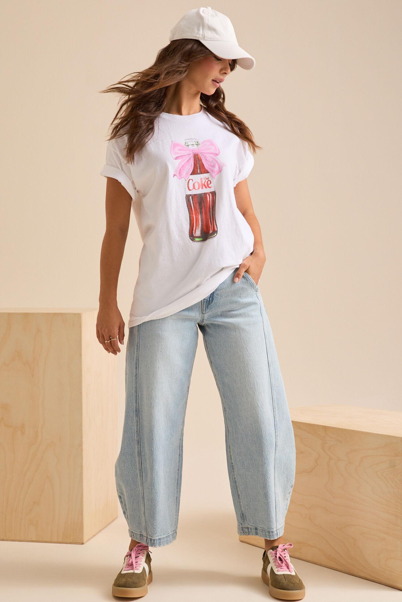Diet Coke Bow Oversized Graphic Tee Product Image