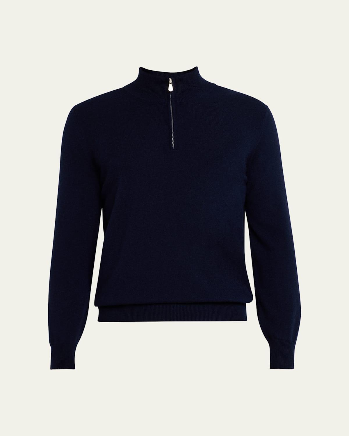 Mens Cashmere Quarter-Zip Sweater Product Image