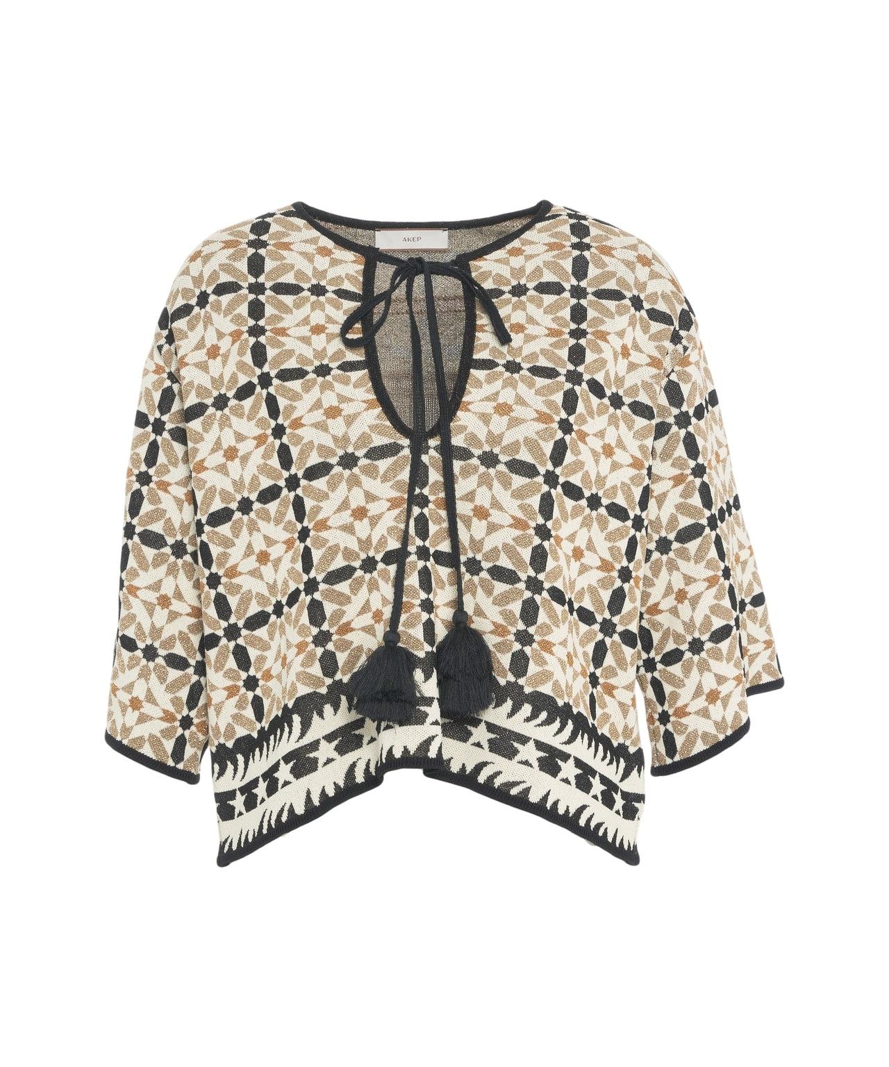 Lurex jacquard blouse Product Image