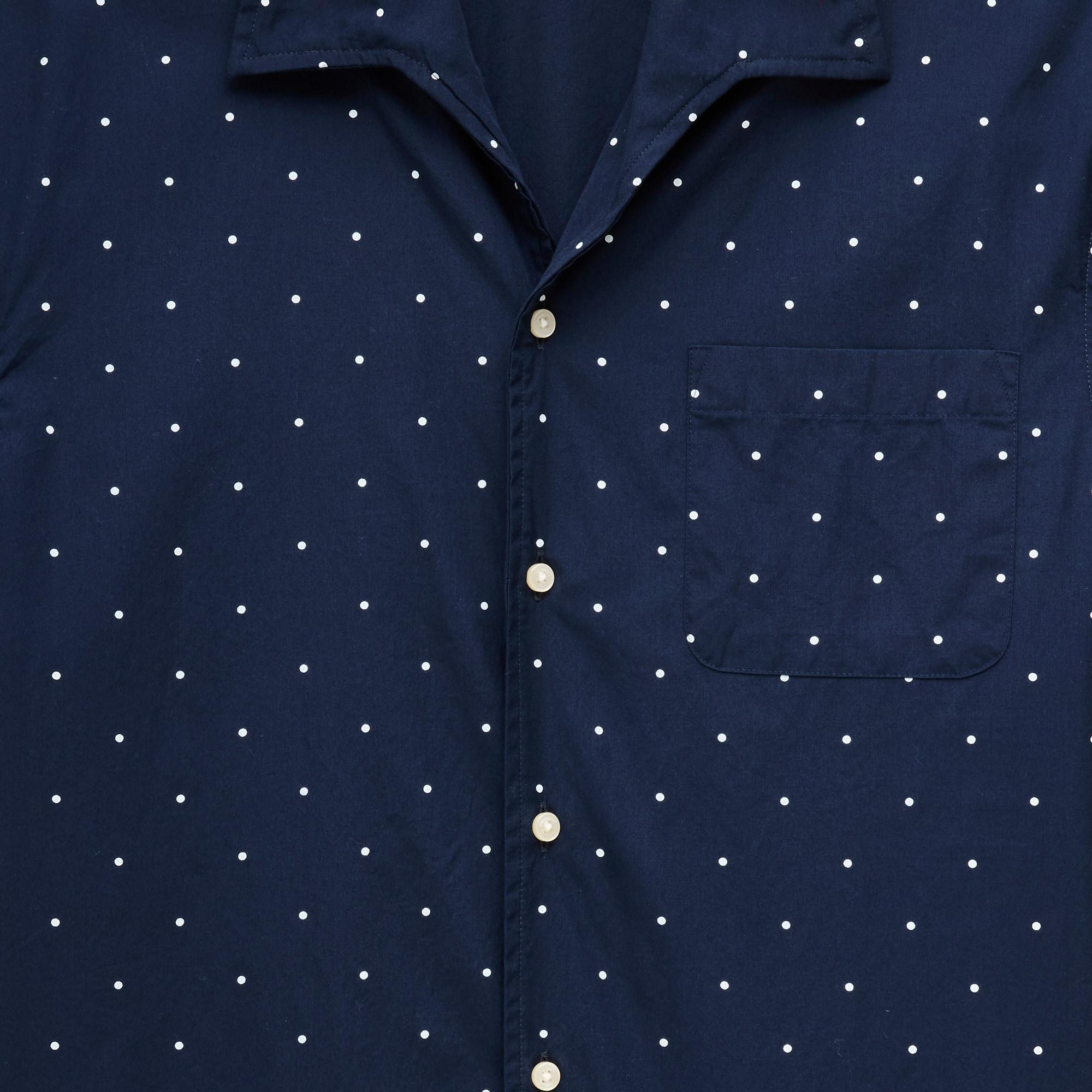 Short-sleeve cotton poplin camp-collar shirt Product Image