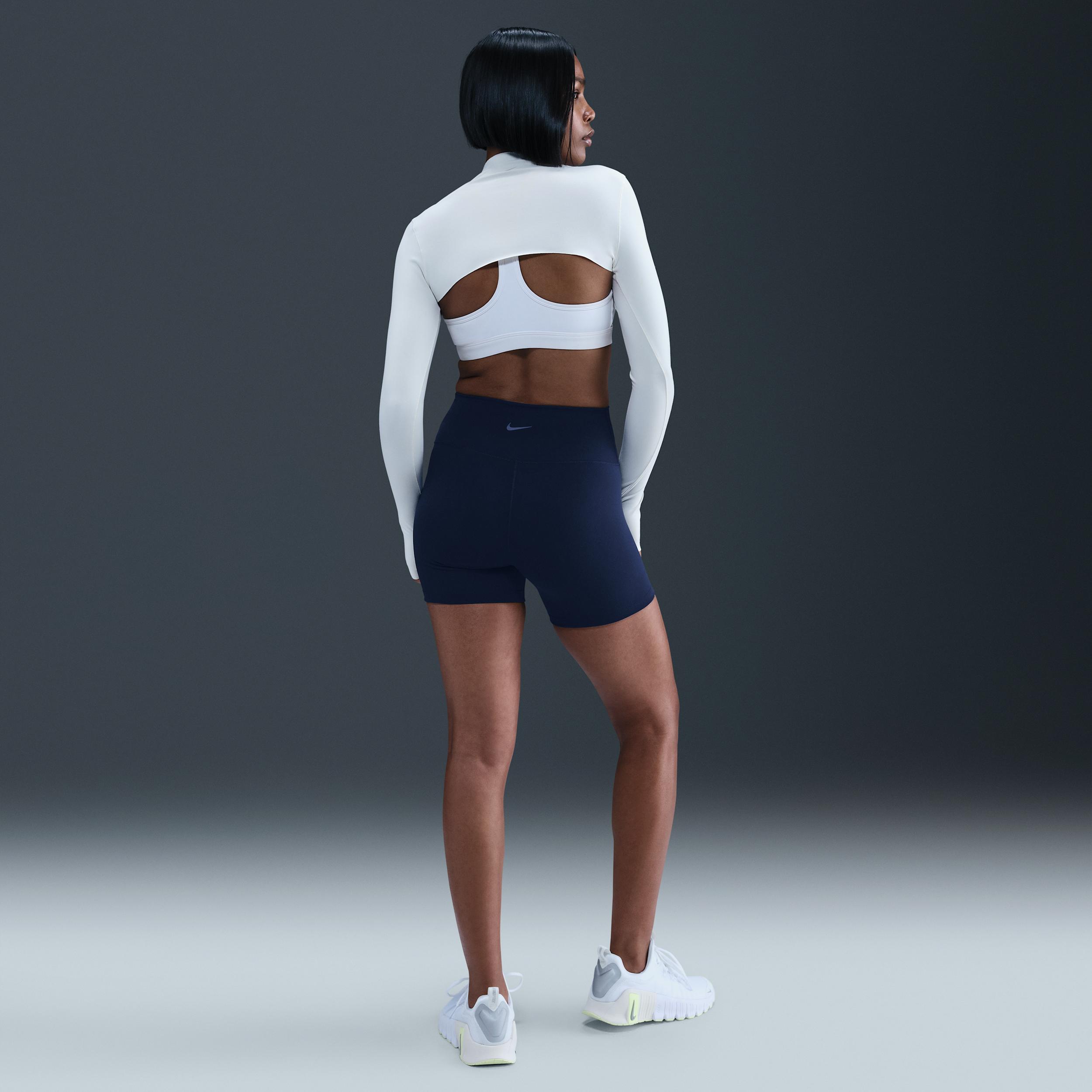 Nike Womens One High-Waisted 5 Biker Shorts | FN3211-410 Product Image