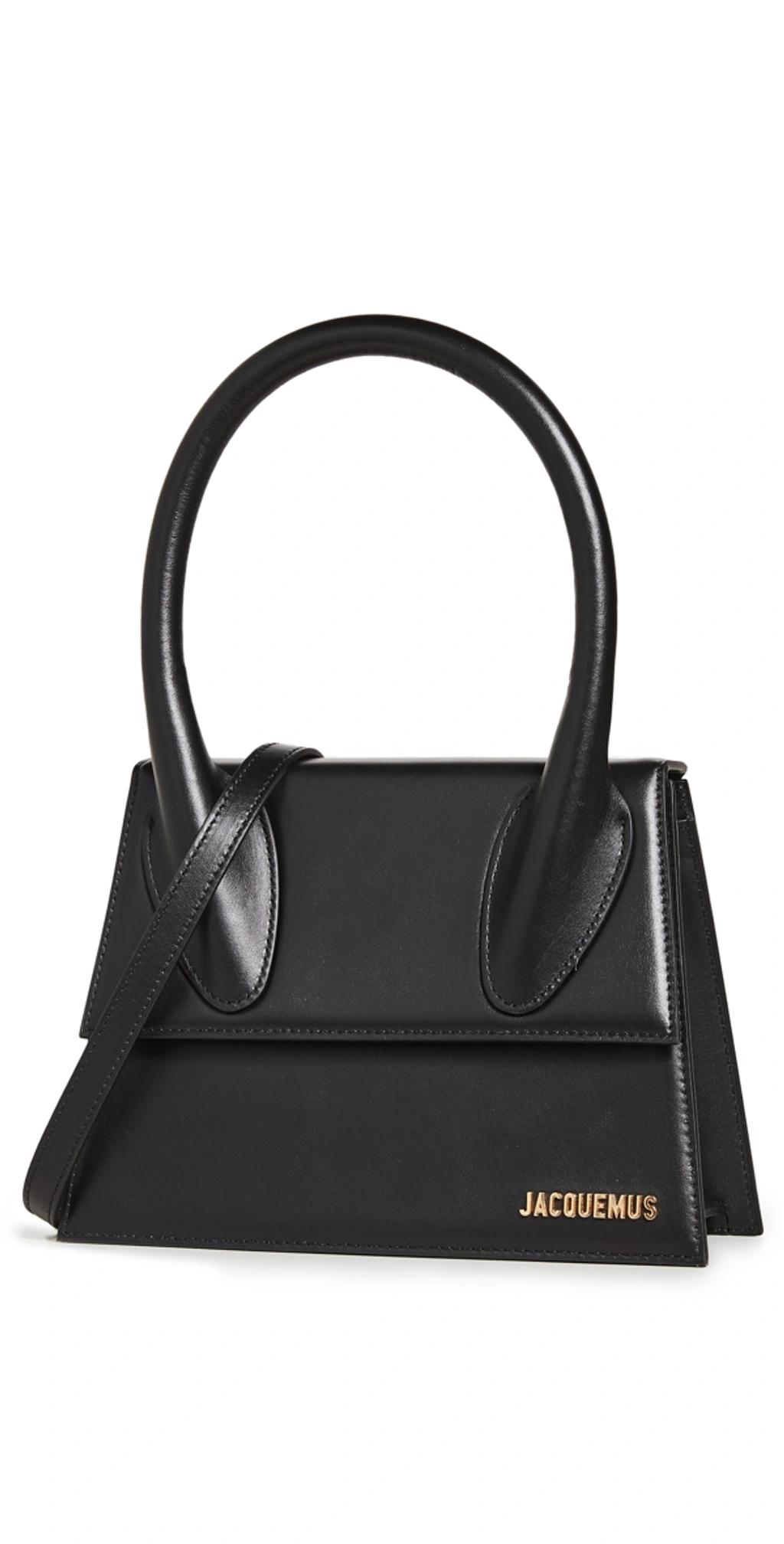 JACQUEMUS Small Handle And Removable Shoulder Strap In Black Product Image