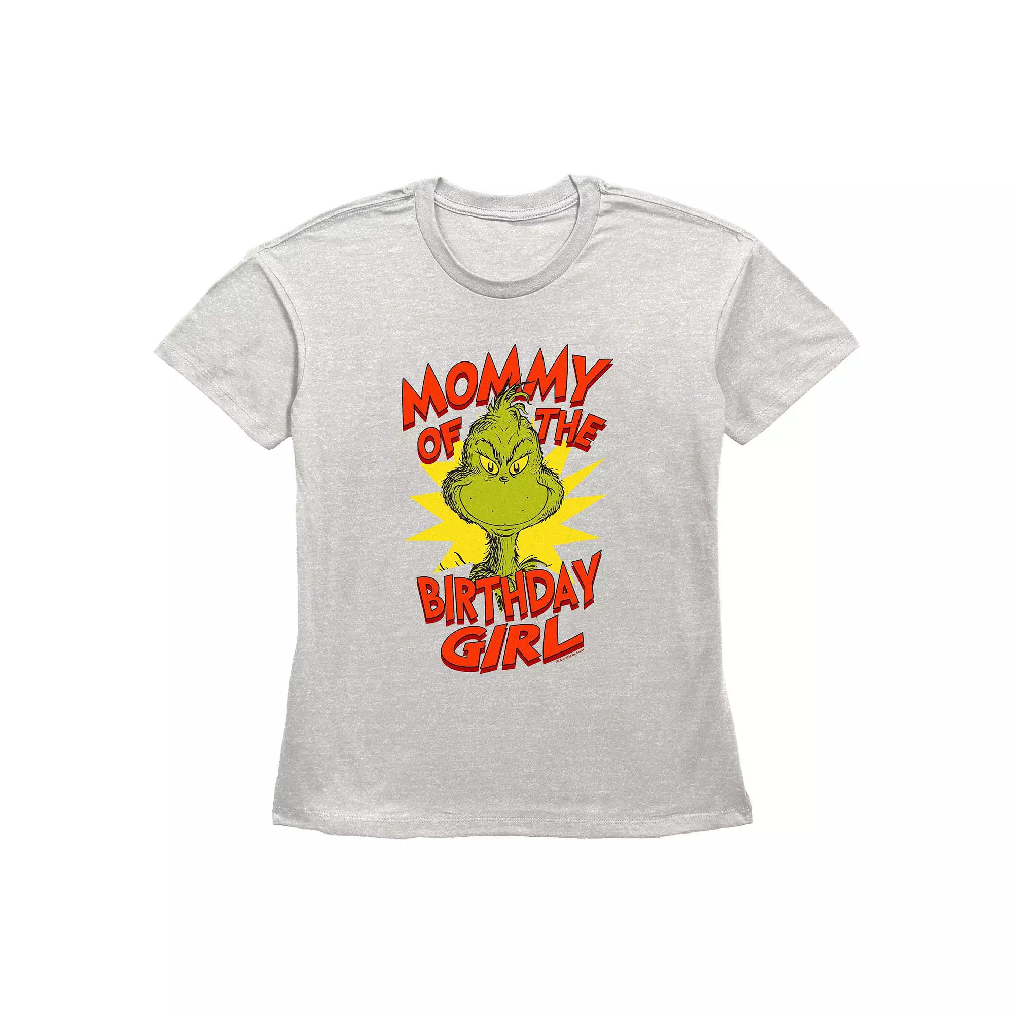 Women's Dr. Seuss Grinch Mommy Of The Birthday Girl Graphic Tee,  Product Image