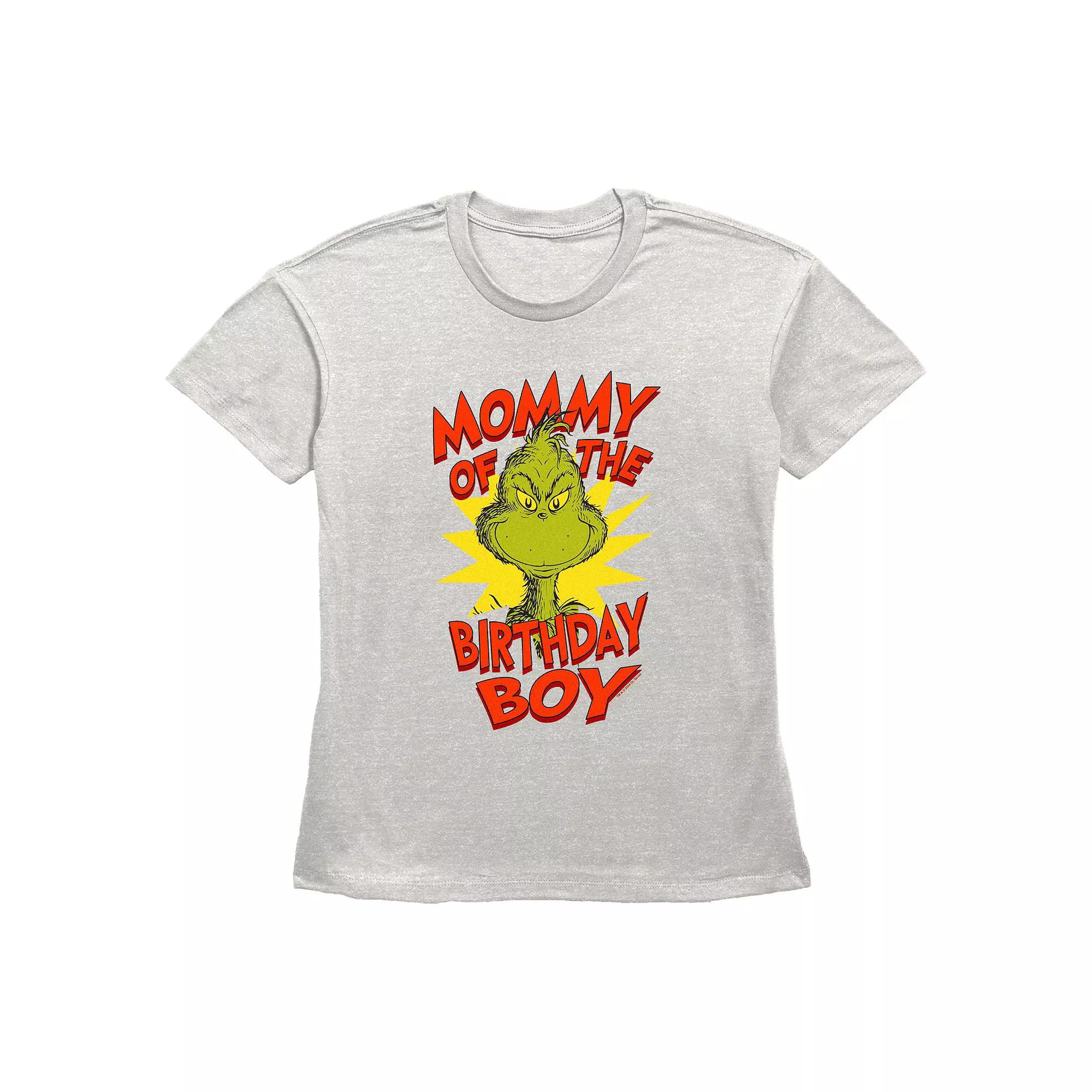 Women's Dr. Seuss Grinch Mommy Of The Birthday Girl Graphic Tee,  Product Image