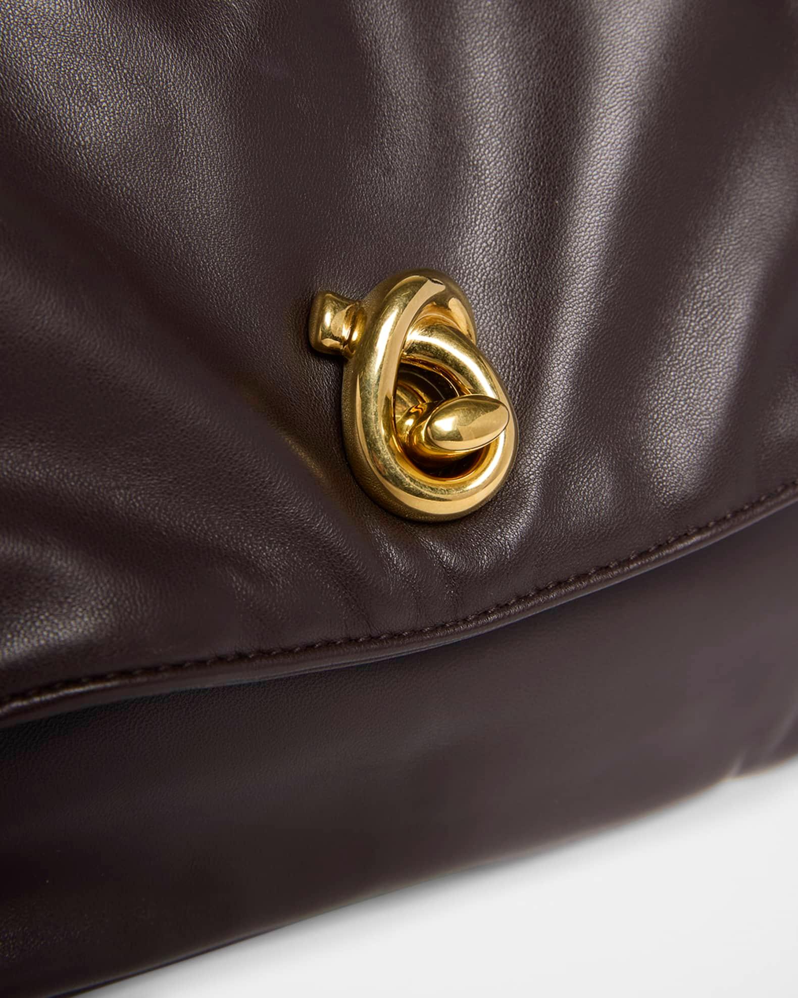 Knot Flap Leather Shoulder Bag Product Image