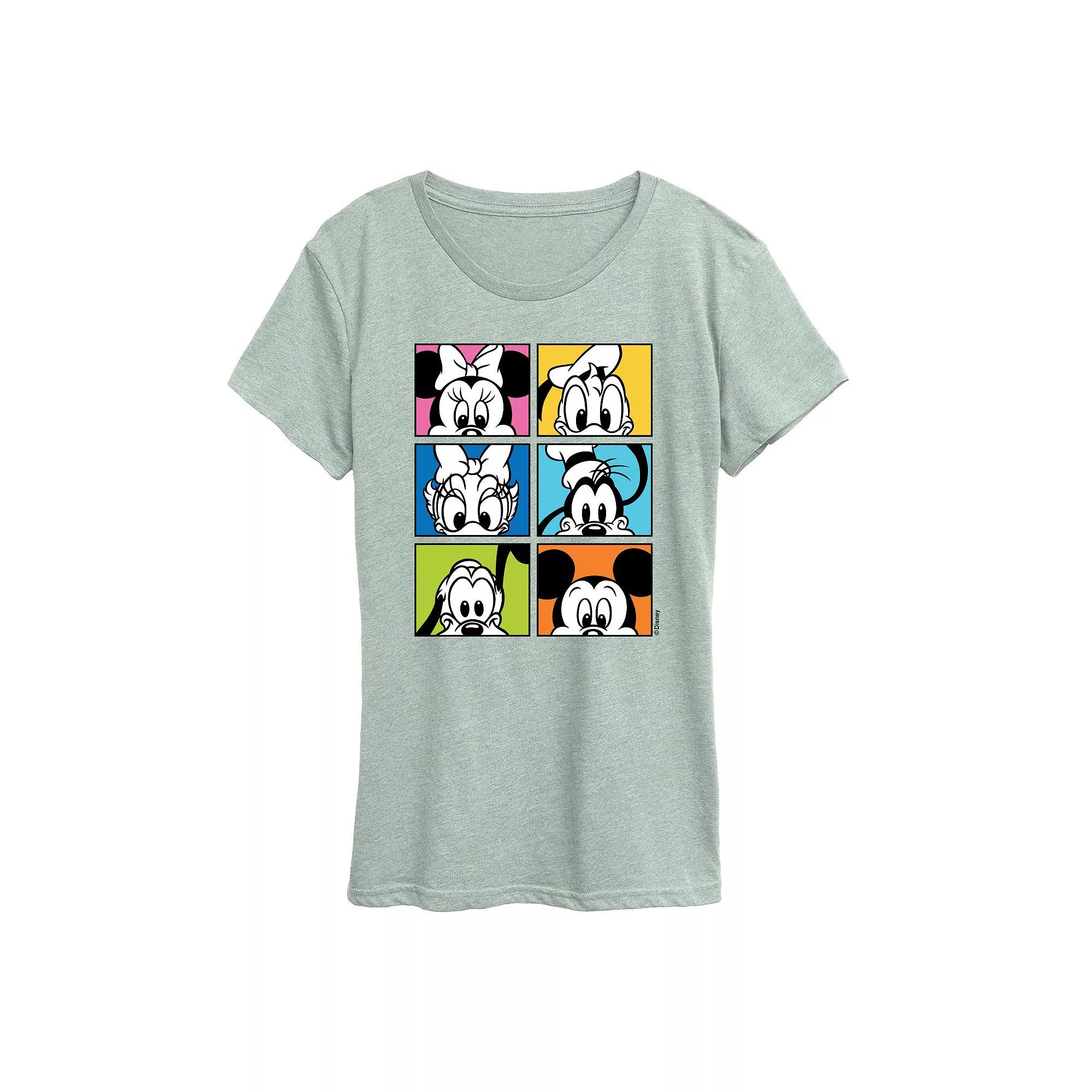 Disney's Mickey Mouse & Friends Women's Grid Graphic Tee,  Product Image