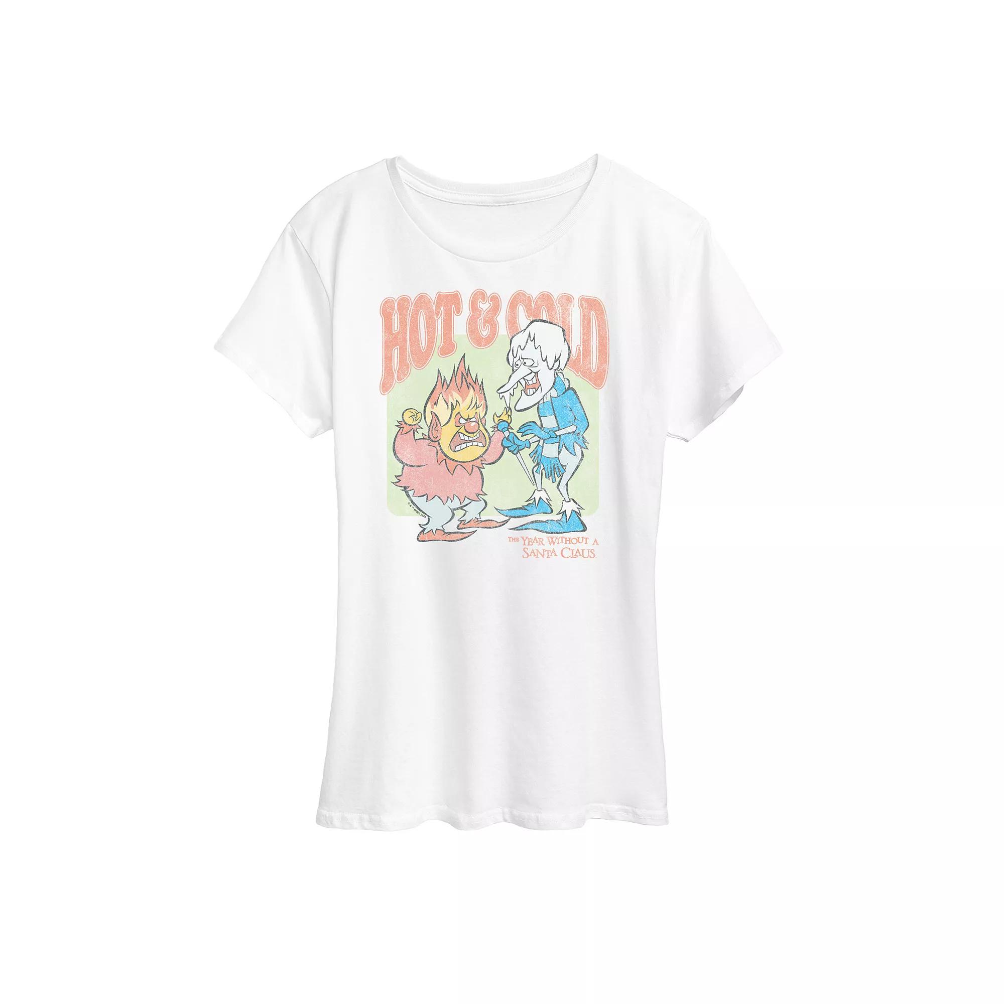 Women's The Year Without Santa Claus Hot And Cold Graphic Tee, Girl's,  Product Image