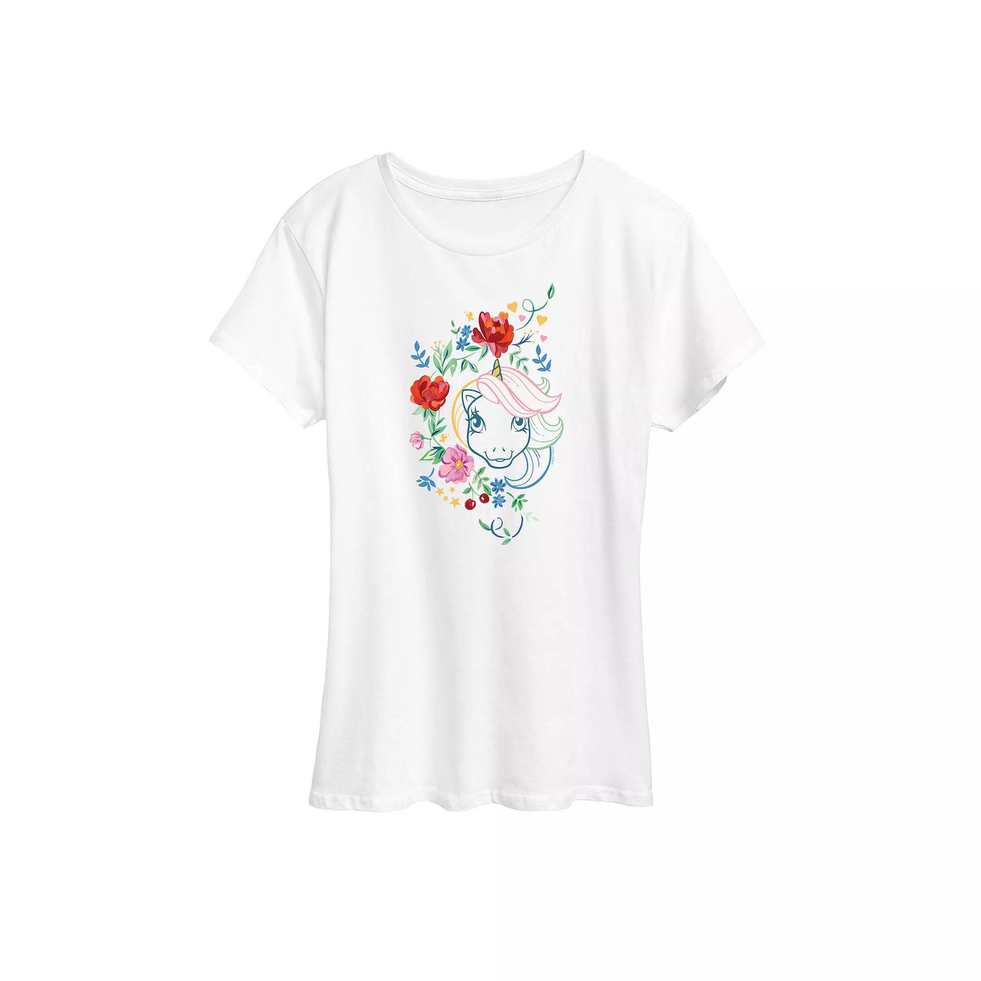 Women's My Little Pony Floral Face Graphic Tee,  Product Image
