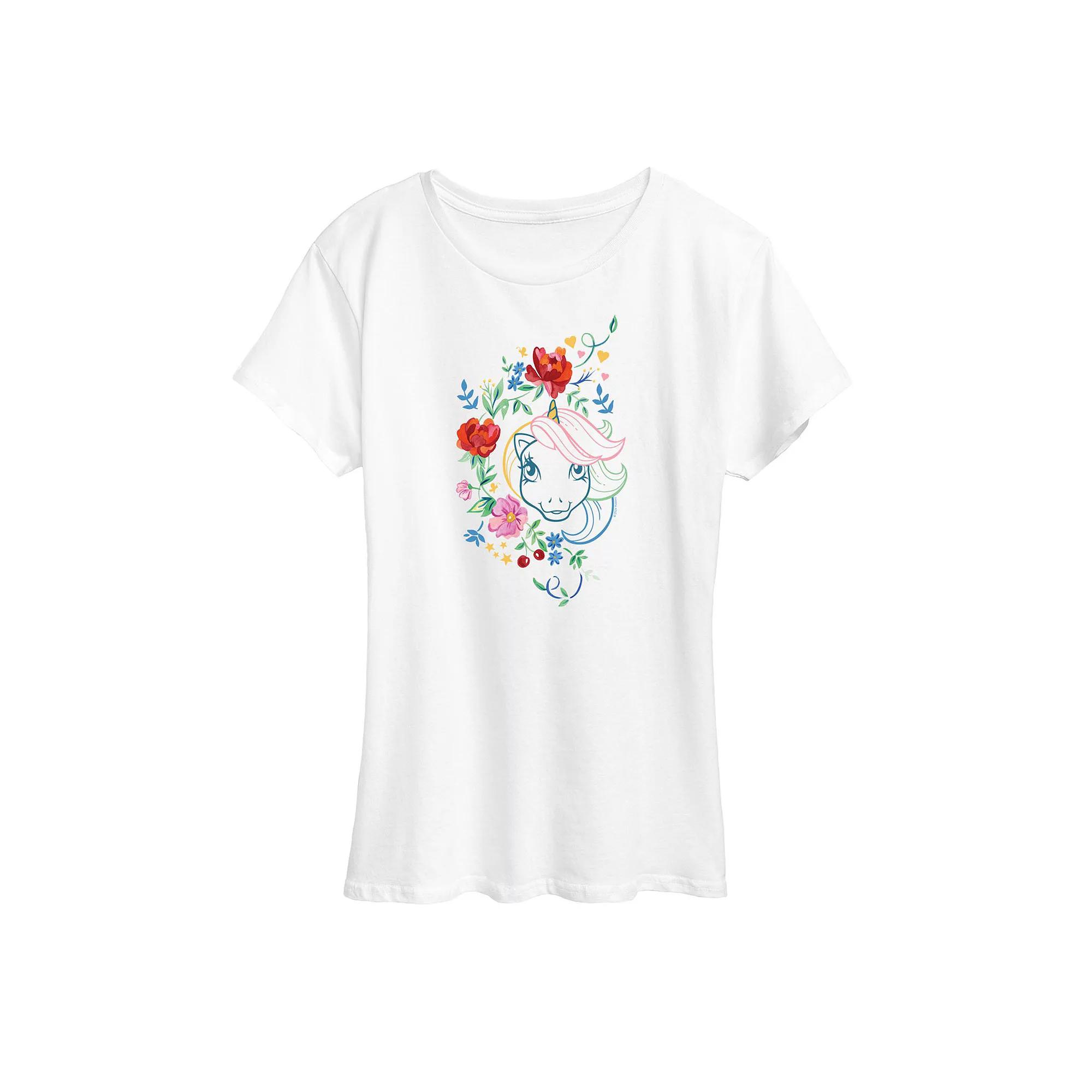 Women's My Little Pony Floral Face Graphic Tee,  Product Image