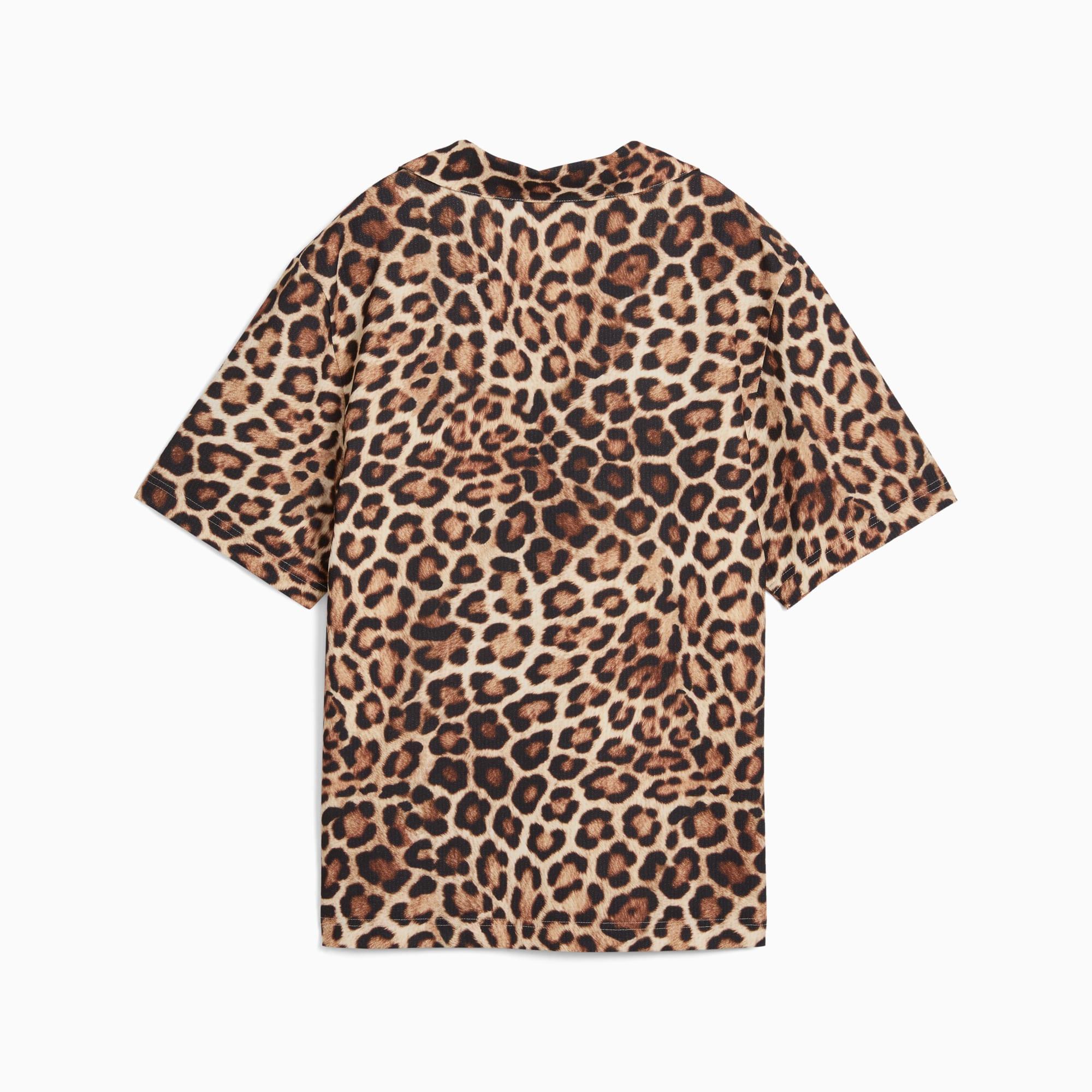 LEO LUXE Women's Relaxed All-Over Print Woven Shirt Product Image