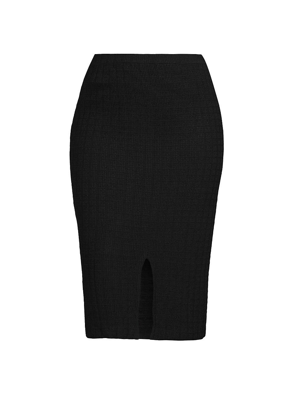 Womens Textured Knit Midi Skirt Product Image