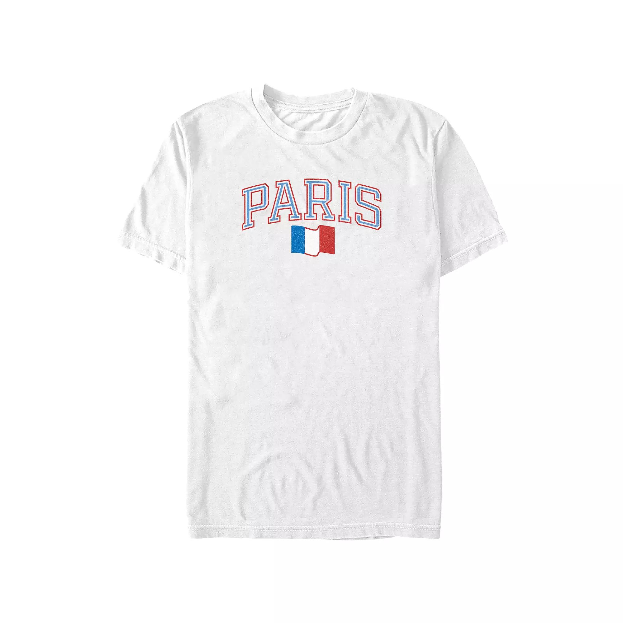 Big & Tall Paris France Graphic Tee, Men's, Size: XL Tall, White Product Image