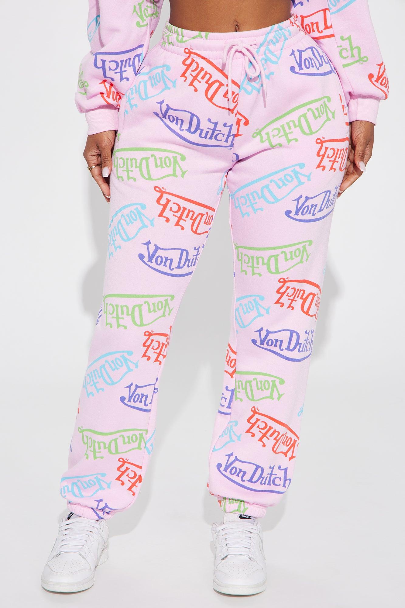 Von Dutch Colorful Logo Jogger - Pink/combo Product Image