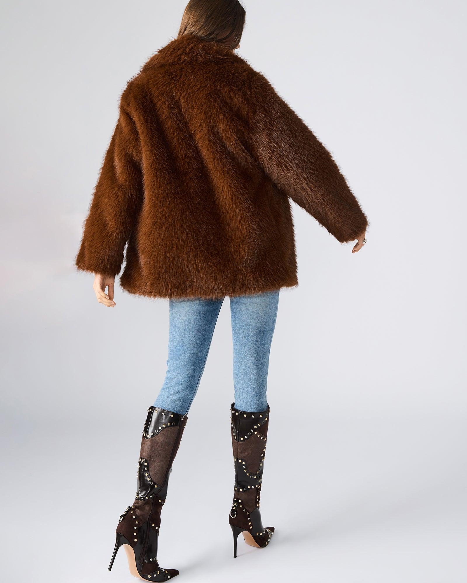 KINDRA COAT BROWN Female Product Image