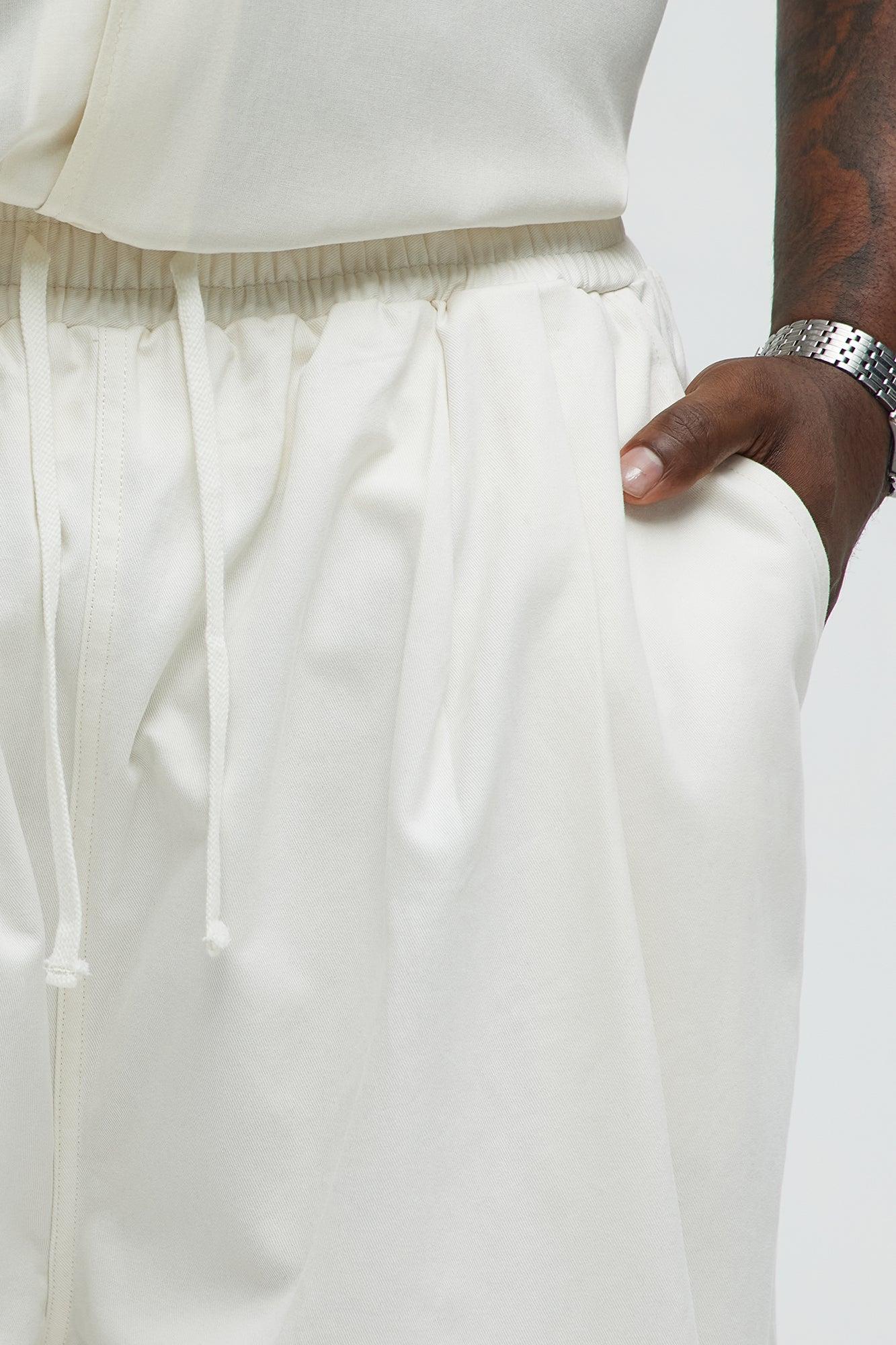 Baggy Damn Right Pants - Off White Male Product Image