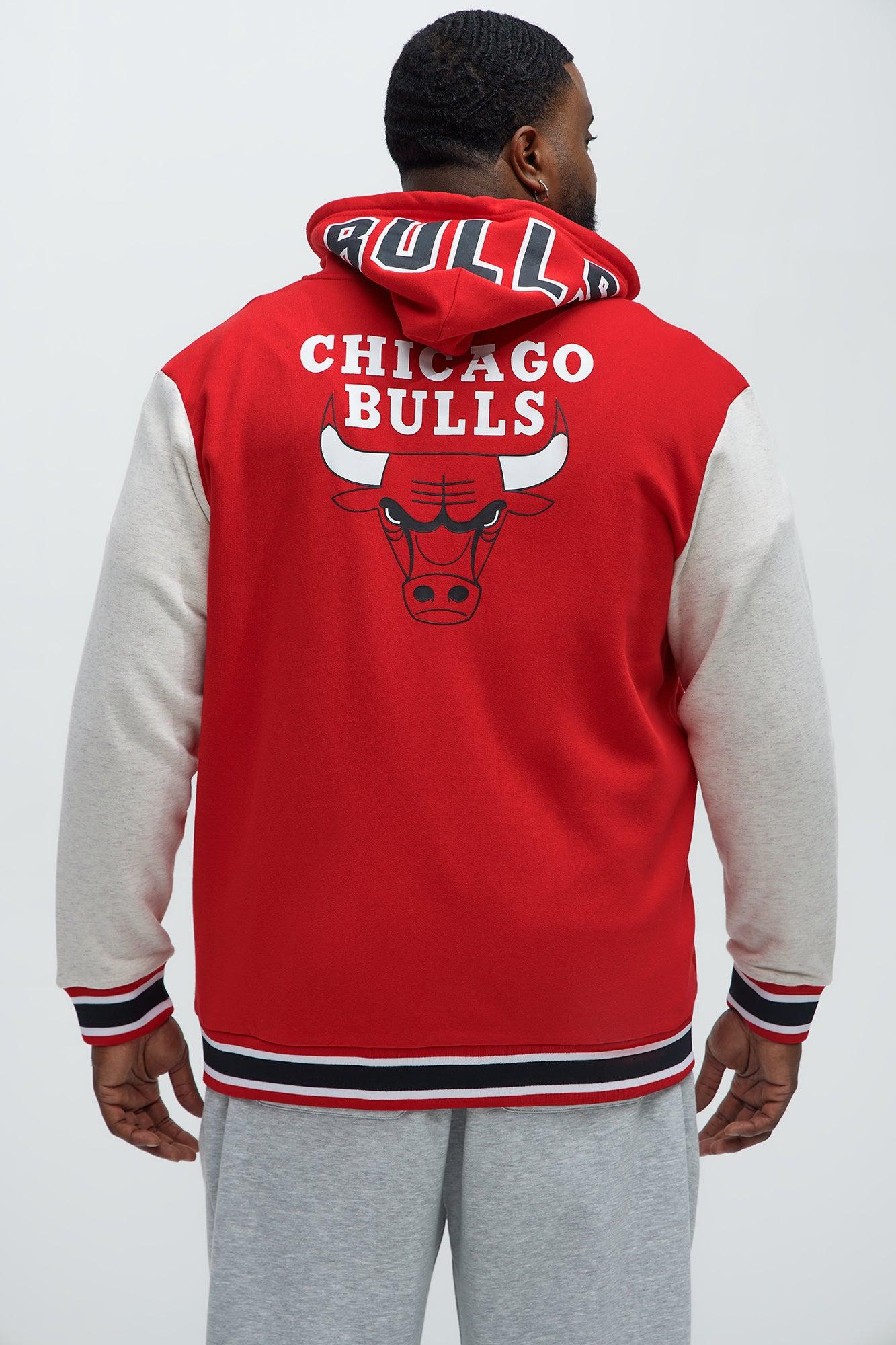 Bulls Above The Rim Zip Up Hoodie - Red Male Product Image