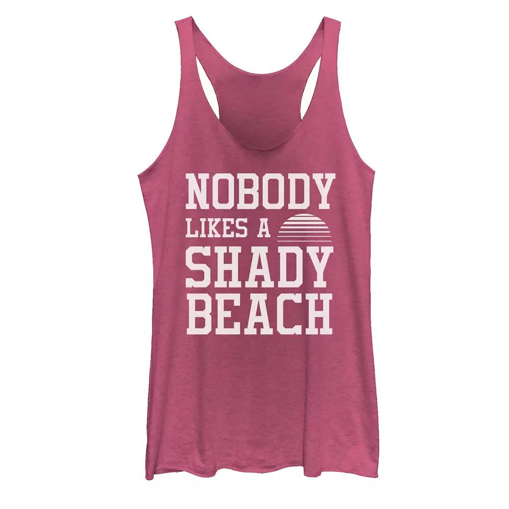 Juniors' Nobody Likes A Shady Beach Racerback Tank Top, Girl's,  Product Image