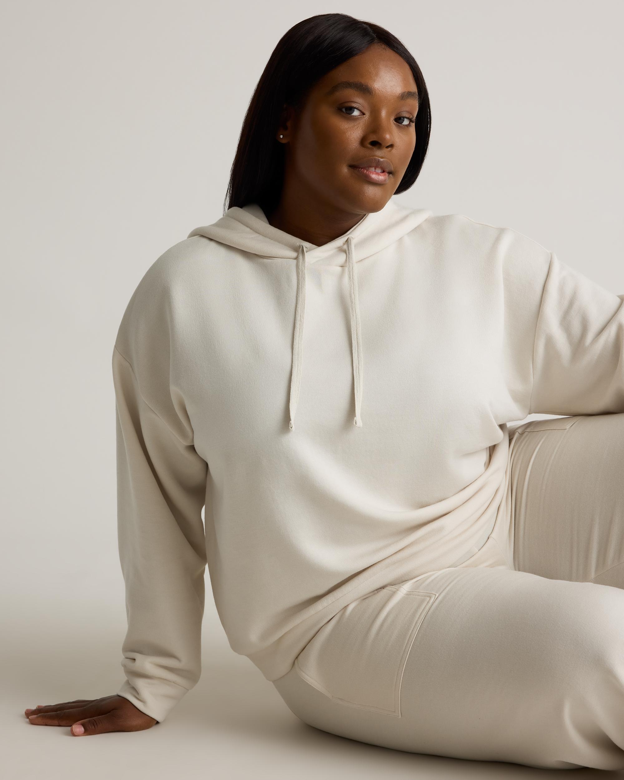 Quince | Women's SuperSoft Fleece Pullover Hoodie Lenzing Modal Product Image