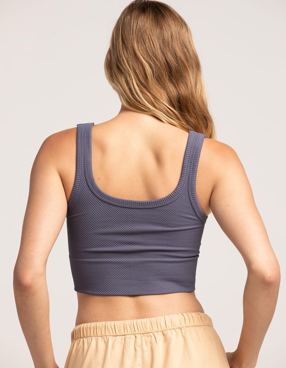 FULL TILT Seamless Chevron Womens Crop Tank Top - DUSK Product Image
